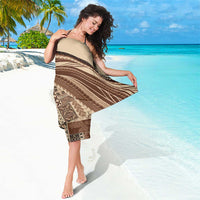 Pasifika Women's Day - Samoa Siapo Malu Tattoo Inspired Sarong Beige