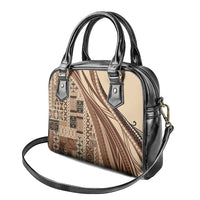 Pasifika Women's Day - Samoa Siapo Malu Tattoo Inspired Shoulder Handbag Beige