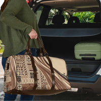 Pasifika Women's Day - Samoa Siapo Malu Tattoo Inspired Travel Bag Beige