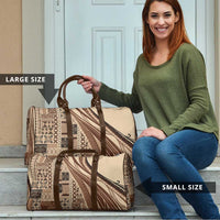Pasifika Women's Day - Samoa Siapo Malu Tattoo Inspired Travel Bag Beige