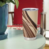 Pasifika Women's Day - Samoa Siapo Malu Tattoo Inspired Tumbler Cup Beige