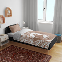 Mother's Day Bedding Set Polynesia Vintage Hibiscus - Brown