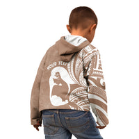 Mother's Day Kid Hoodie Polynesia Vintage Hibiscus - Brown LT7 - Polynesian Pride