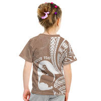 Mother's Day Kid T Shirt Polynesia Vintage Hibiscus - Brown LT7 - Polynesian Pride