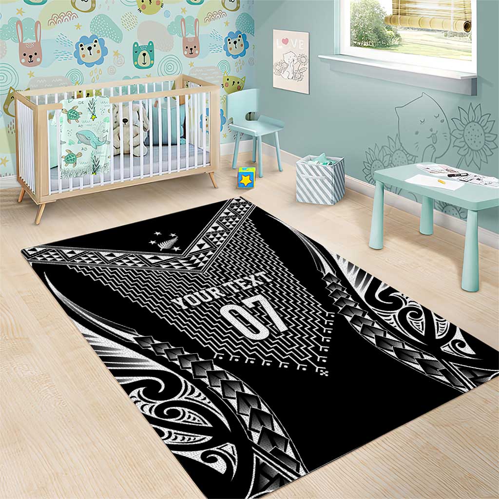 2025 Rugby Championship New Zealand Custom Area Rug Poutama Motifs - Polynesian Pride