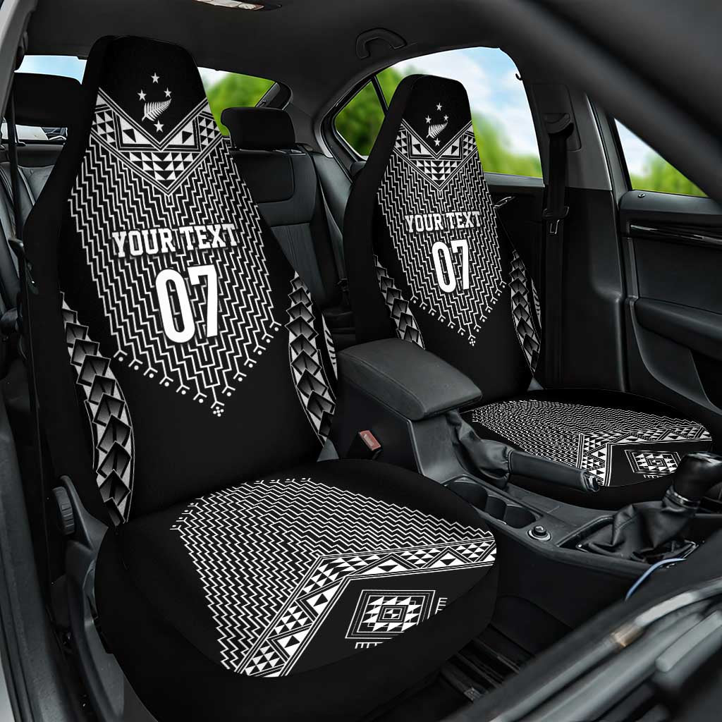 2025 Rugby Championship New Zealand Custom Car Seat Cover Poutama Motifs - Polynesian Pride