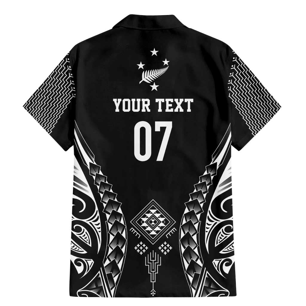 2025 Rugby Championship New Zealand Custom Family Matching Mermaid Dress and Hawaiian Shirt Poutama Motifs - Polynesian Pride