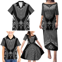 2025 Rugby Championship New Zealand Custom Family Matching Puletasi and Hawaiian Shirt Poutama Motifs - Polynesian Pride