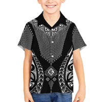 2025 Rugby Championship New Zealand Custom Family Matching Puletasi and Hawaiian Shirt Poutama Motifs - Polynesian Pride