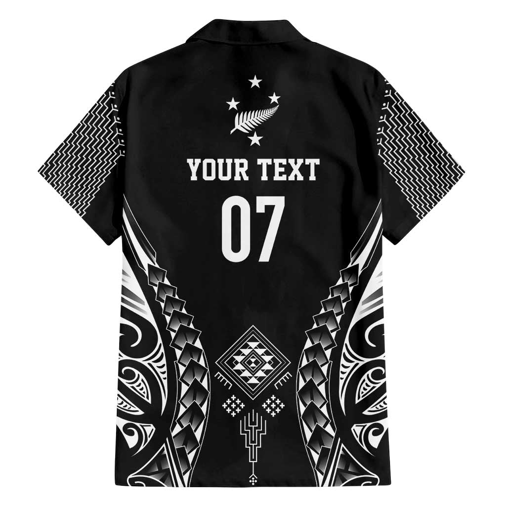 2025 Rugby Championship New Zealand Custom Family Matching Summer Maxi Dress and Hawaiian Shirt Poutama Motifs - Polynesian Pride