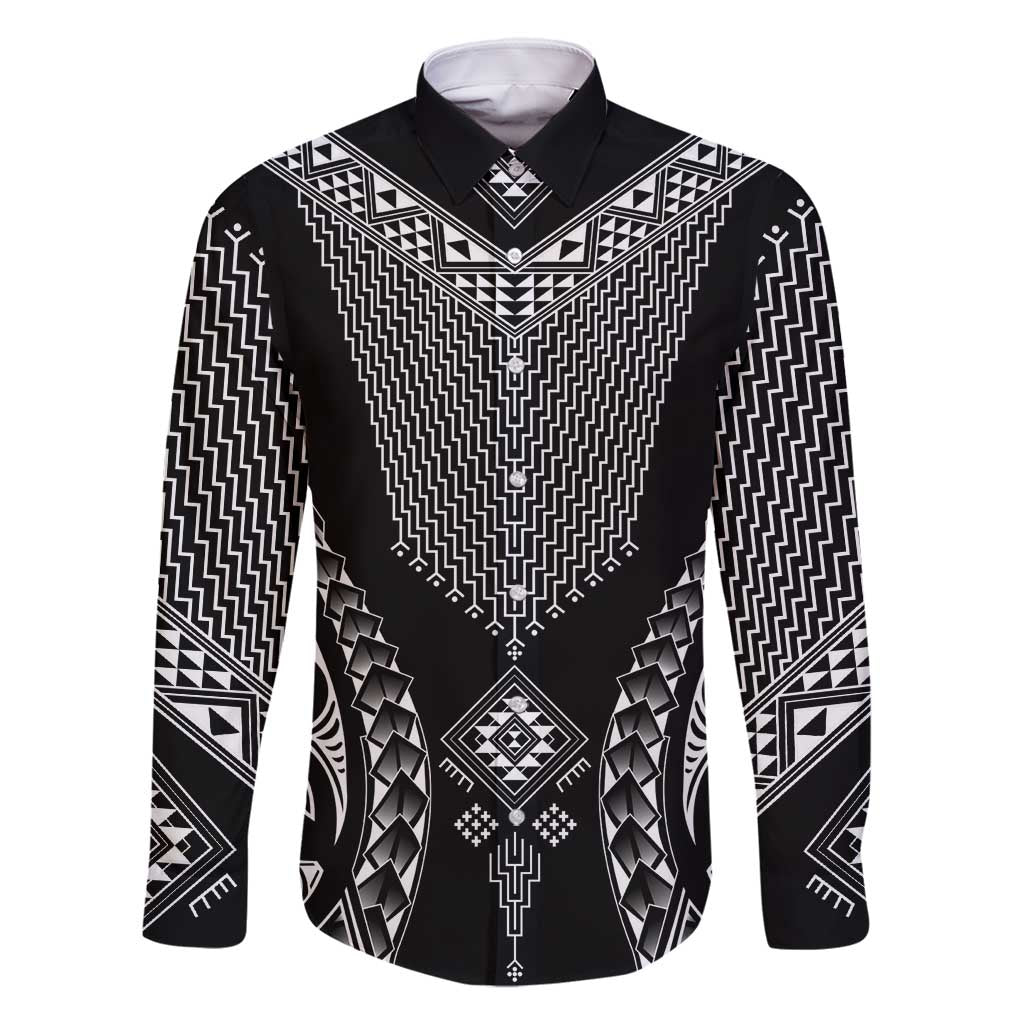 2025 Rugby Championship New Zealand Custom Family Matching Tank Maxi Dress and Hawaiian Shirt Poutama Motifs - Polynesian Pride