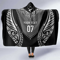 2025 Rugby Championship New Zealand Custom Hooded Blanket Poutama Motifs - Polynesian Pride