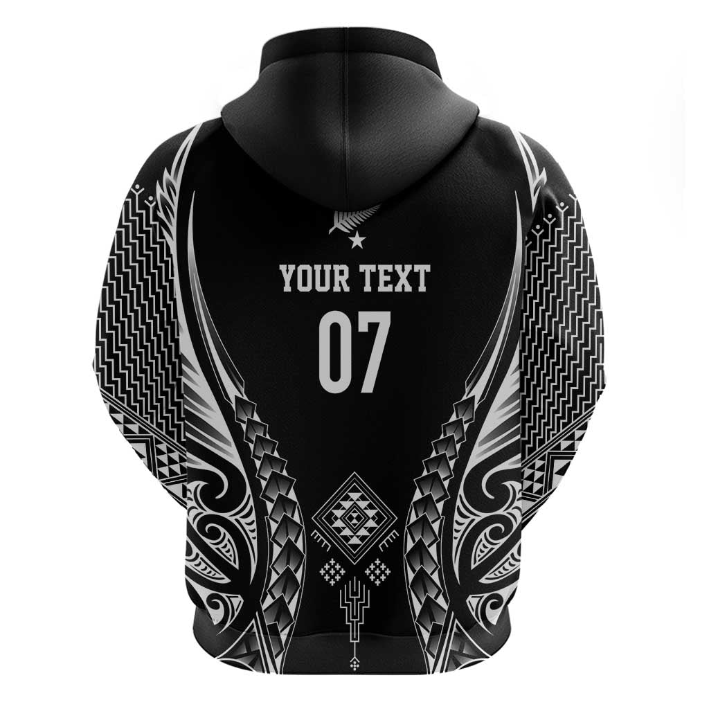 2025 Rugby Championship New Zealand Custom Hoodie Poutama Motifs - Polynesian Pride