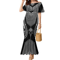 2025 Rugby Championship New Zealand Custom Mermaid Dress Poutama Motifs - Polynesian Pride