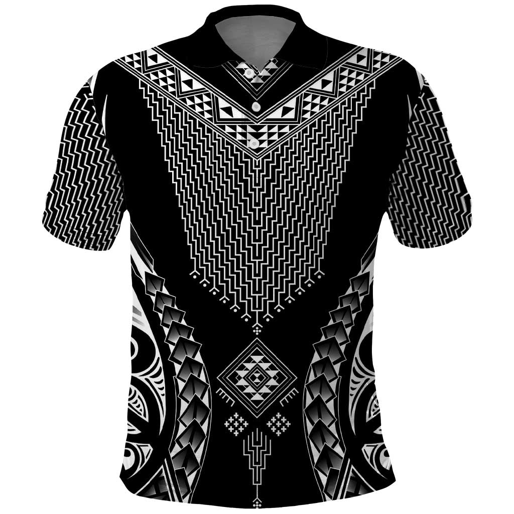 2025 Rugby Championship New Zealand Custom Polo Shirt Poutama Motifs - Polynesian Pride