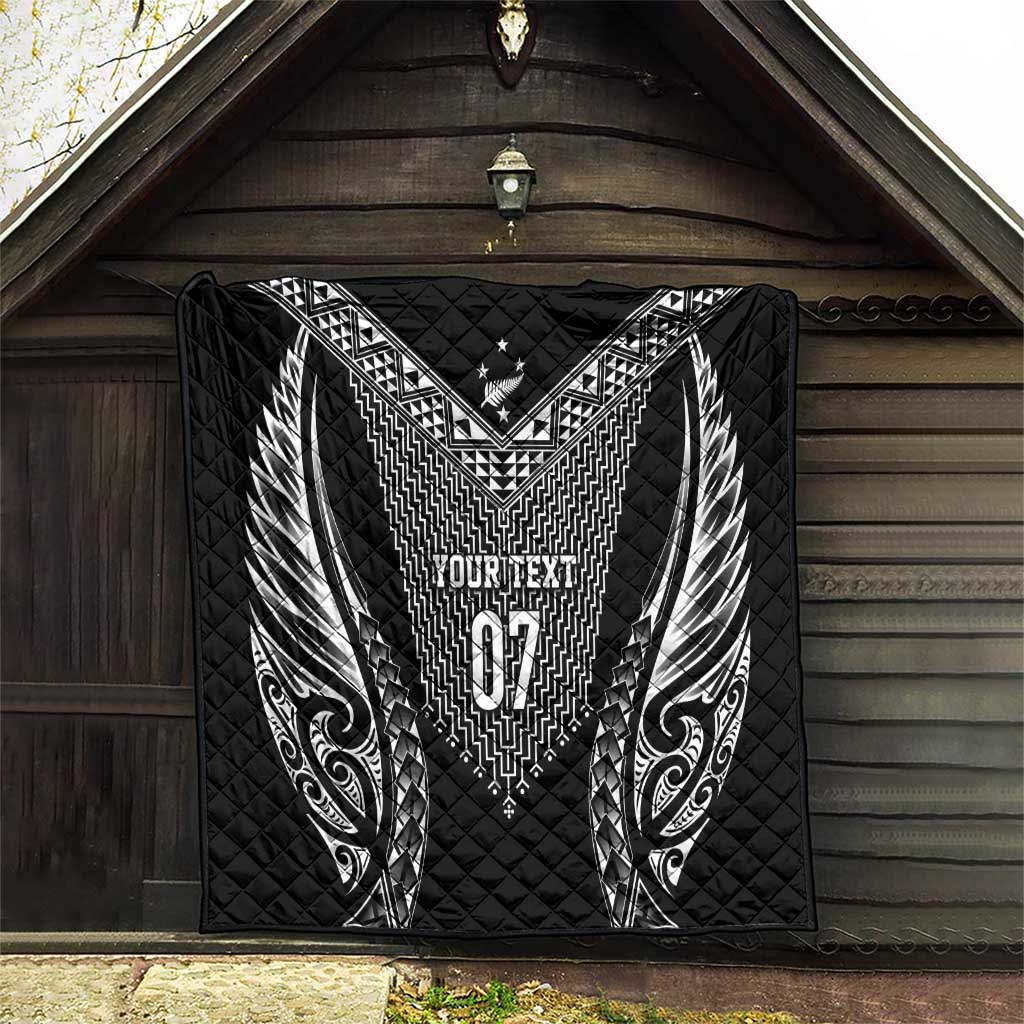 2025 Rugby Championship New Zealand Custom Quilt Poutama Motifs - Polynesian Pride