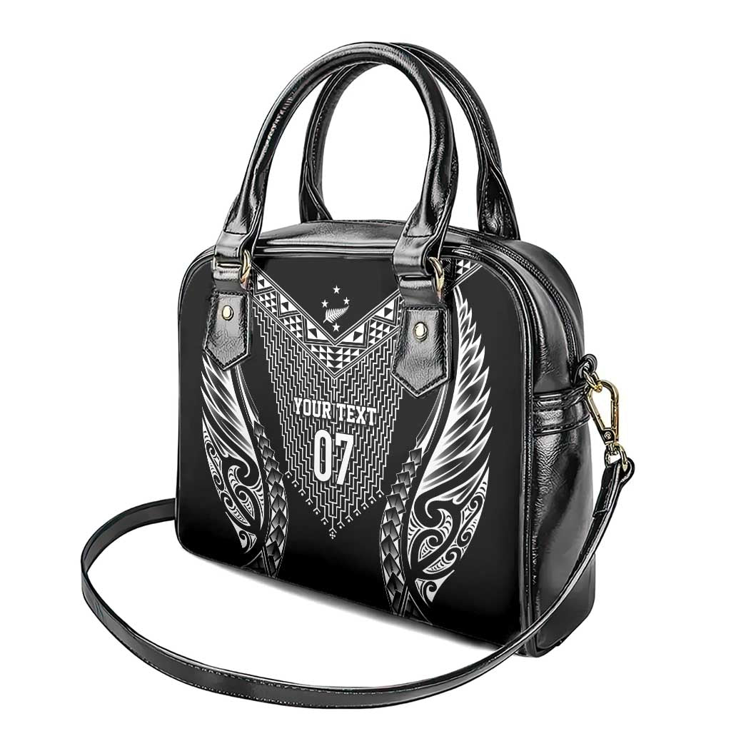 2025 Rugby Championship New Zealand Custom Shoulder Handbag Poutama Motifs - Polynesian Pride
