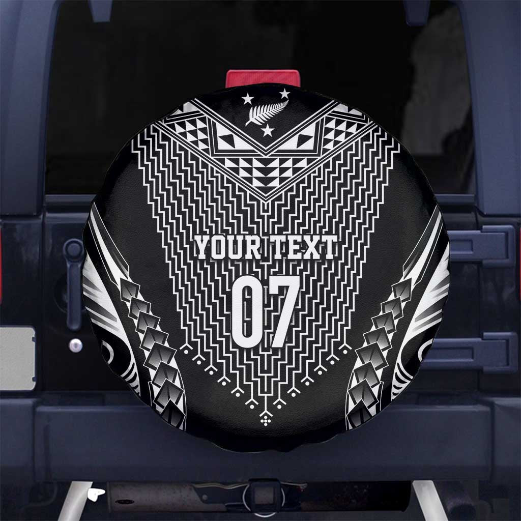 2025 Rugby Championship New Zealand Custom Spare Tire Cover Poutama Motifs - Polynesian Pride