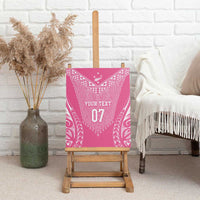 2025 Rugby Championship New Zealand Custom Canvas Wall Art Poutama Motifs - Pink Out - Polynesian Pride