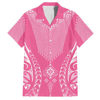 2025 Rugby Championship New Zealand Custom Family Matching Summer Maxi Dress and Hawaiian Shirt Poutama Motifs - Pink Out - Polynesian Pride