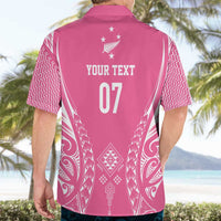 2025 Rugby Championship New Zealand Custom Hawaiian Shirt Poutama Motifs - Pink Out - Polynesian Pride