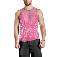 2025 Rugby Championship New Zealand Custom Men Tank Top Poutama Motifs - Pink Out - Polynesian Pride