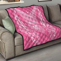 2025 Rugby Championship New Zealand Custom Quilt Poutama Motifs - Pink Out - Polynesian Pride