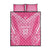 2025 Rugby Championship New Zealand Custom Quilt Bed Set Poutama Motifs - Pink Out - Polynesian Pride