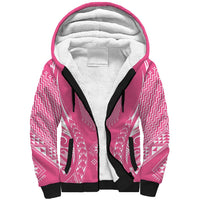 2025 Rugby Championship New Zealand Custom Sherpa Hoodie Poutama Motifs - Pink Out - Polynesian Pride