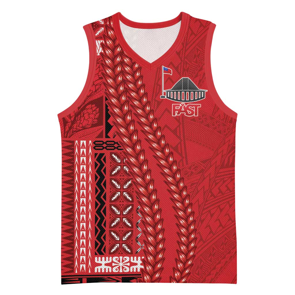 Samoa FAST Siapo Basketball Jersey Tatau-Ulafala Vines - Polynesian Pride