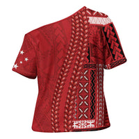 Samoa FAST Siapo Cross Shoulder Shirt Tatau-Ulafala Vines - Polynesian Pride