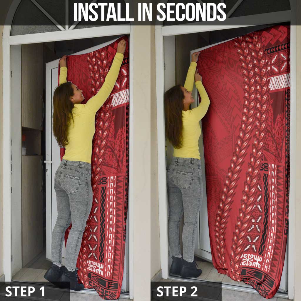 Samoa FAST Siapo Door Cover Tatau-Ulafala Vines - Polynesian Pride