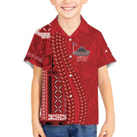 Samoa FAST Siapo Family Matching Off Shoulder Short Dress and Hawaiian Shirt Tatau-Ulafala Vines - Polynesian Pride