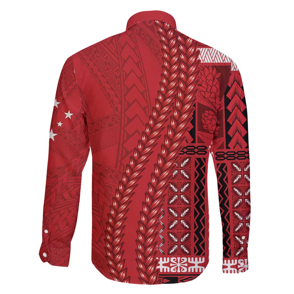 Samoa FAST Siapo Family Matching Short Sleeve Bodycon Dress and Hawaiian Shirt Tatau-Ulafala Vines - Polynesian Pride