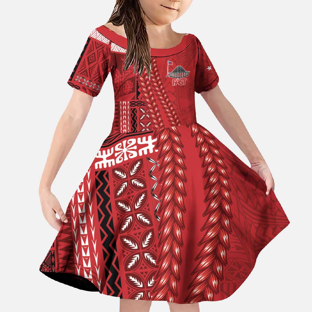 Samoa FAST Siapo Family Matching Tank Maxi Dress and Hawaiian Shirt Tatau-Ulafala Vines - Polynesian Pride