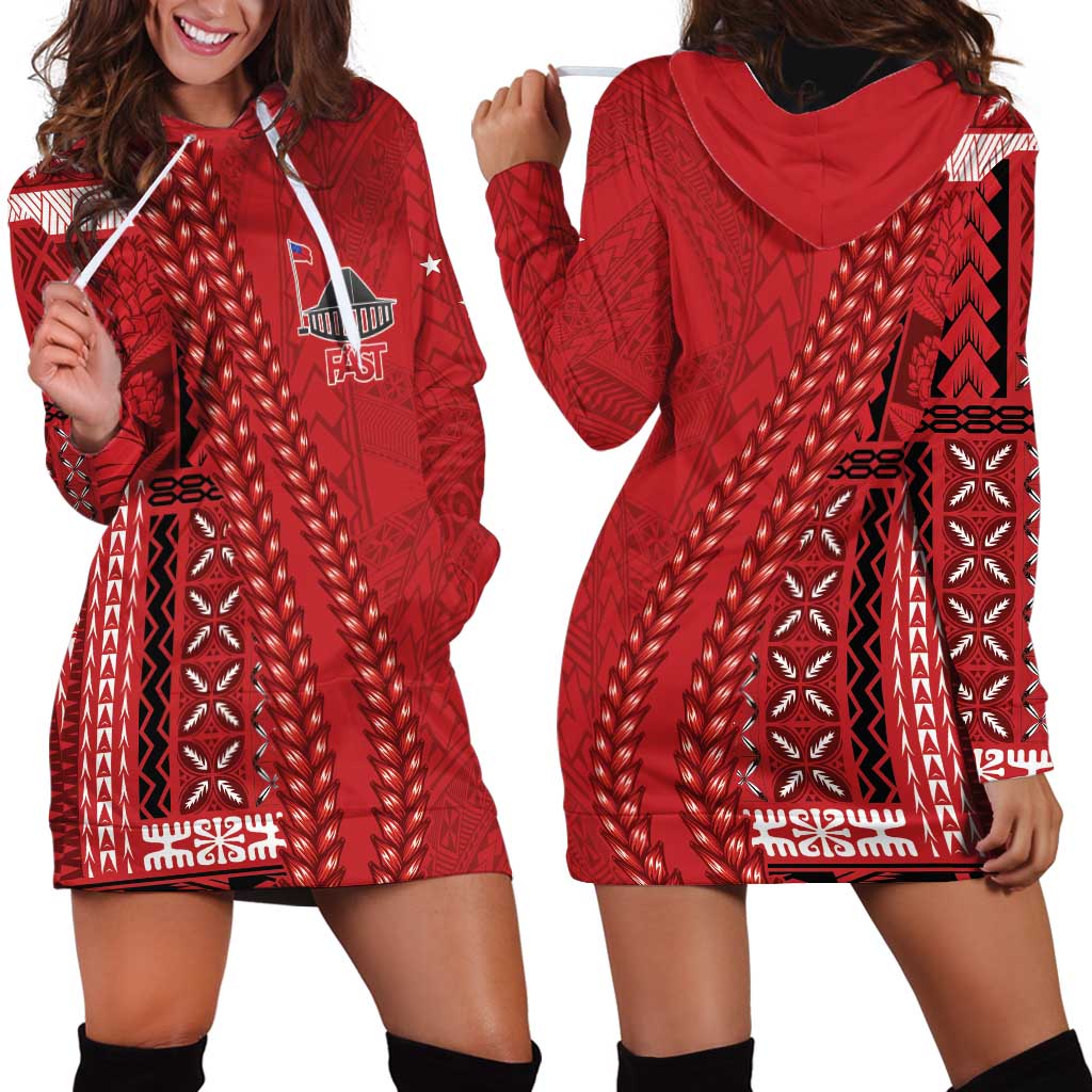 Samoa FAST Siapo Hoodie Dress Tatau-Ulafala Vines - Polynesian Pride