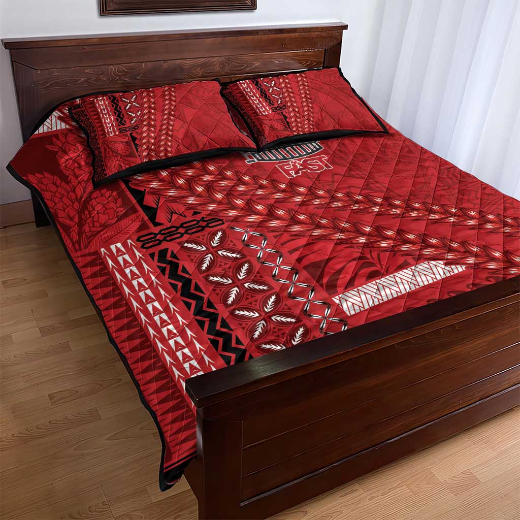 Samoa FAST Siapo Quilt Bed Set Tatau-Ulafala Vines - Polynesian Pride