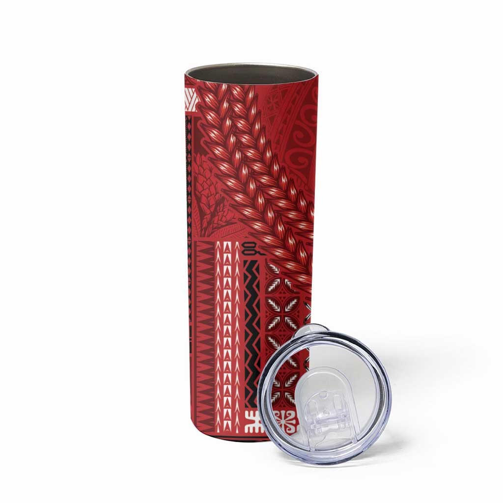 Samoa FAST Siapo Skinny Tumbler Tatau-Ulafala Vines - Polynesian Pride