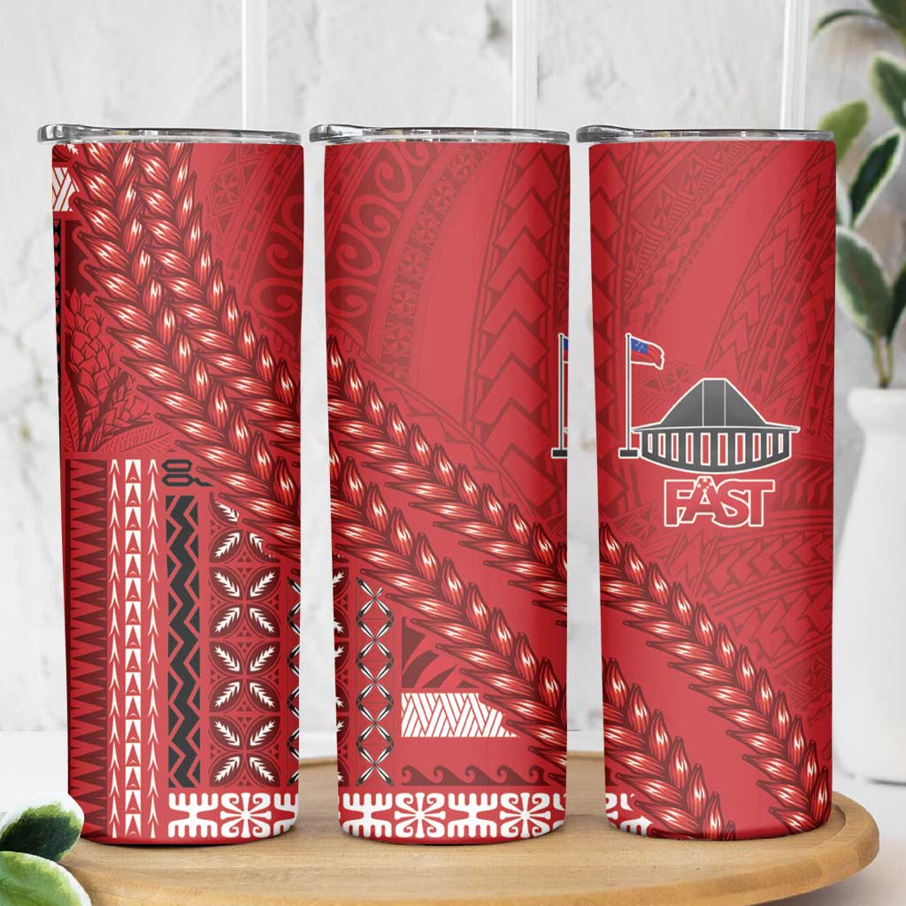 Samoa FAST Siapo Skinny Tumbler Tatau-Ulafala Vines - Polynesian Pride