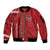 Samoa FAST Siapo Sleeve Zip Bomber Jacket Tatau-Ulafala Vines - Polynesian Pride