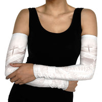 Samoa Lotu Tamaiti White Prayers Arm Sleeves Floral Mamanu Siapo LT7 - Polynesian Pride