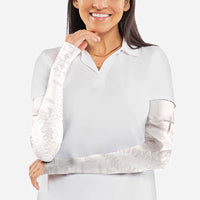 Samoa Lotu Tamaiti White Prayers Arm Sleeves Floral Mamanu Siapo LT7 - Polynesian Pride