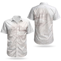 Samoa Lotu Tamaiti White Prayers Couples Matching Puletasi and Hawaiian Shirt Floral Mamanu Siapo LT7 - Polynesian Pride