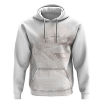 Samoa Lotu Tamaiti White Prayers Hoodie Floral Mamanu Siapo LT7 Pullover Hoodie White - Polynesian Pride