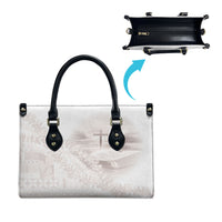 Samoa Lotu Tamaiti White Prayers Leather Bag Floral Mamanu Siapo LT7 - Polynesian Pride
