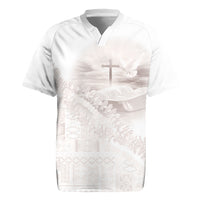 Samoa Lotu Tamaiti White Prayers Rugby Jersey Floral Mamanu Siapo LT7 White - Polynesian Pride