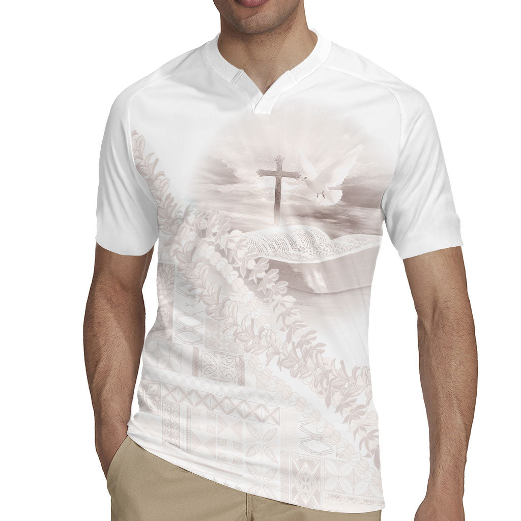 Samoa Lotu Tamaiti White Prayers Rugby Jersey Floral Mamanu Siapo LT7 - Polynesian Pride