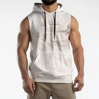 Samoa Lotu Tamaiti White Prayers Sleeveless Hoodie Floral Mamanu Siapo LT7 - Polynesian Pride