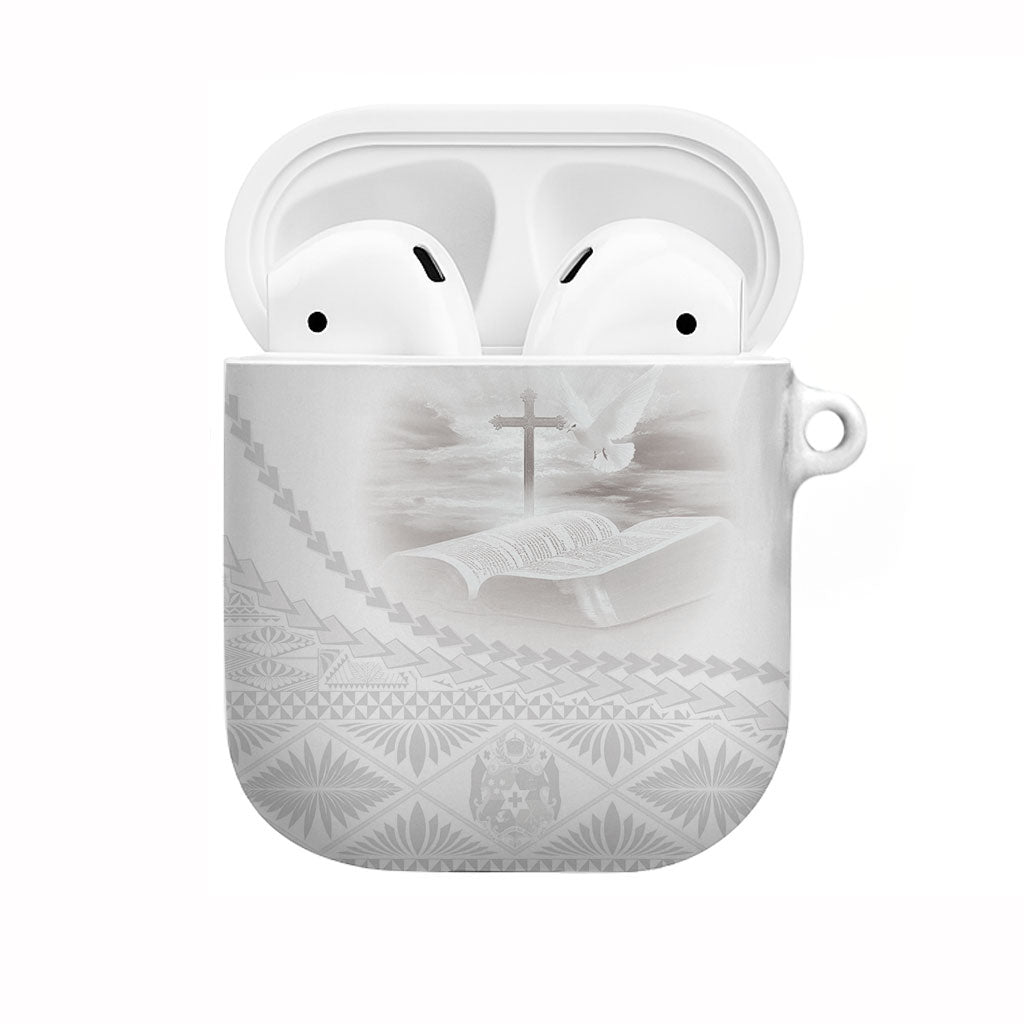 Tonga White Sunday Fakame AirPods Case Tokelaufeletoa Kupesi LT7 White - Polynesian Pride