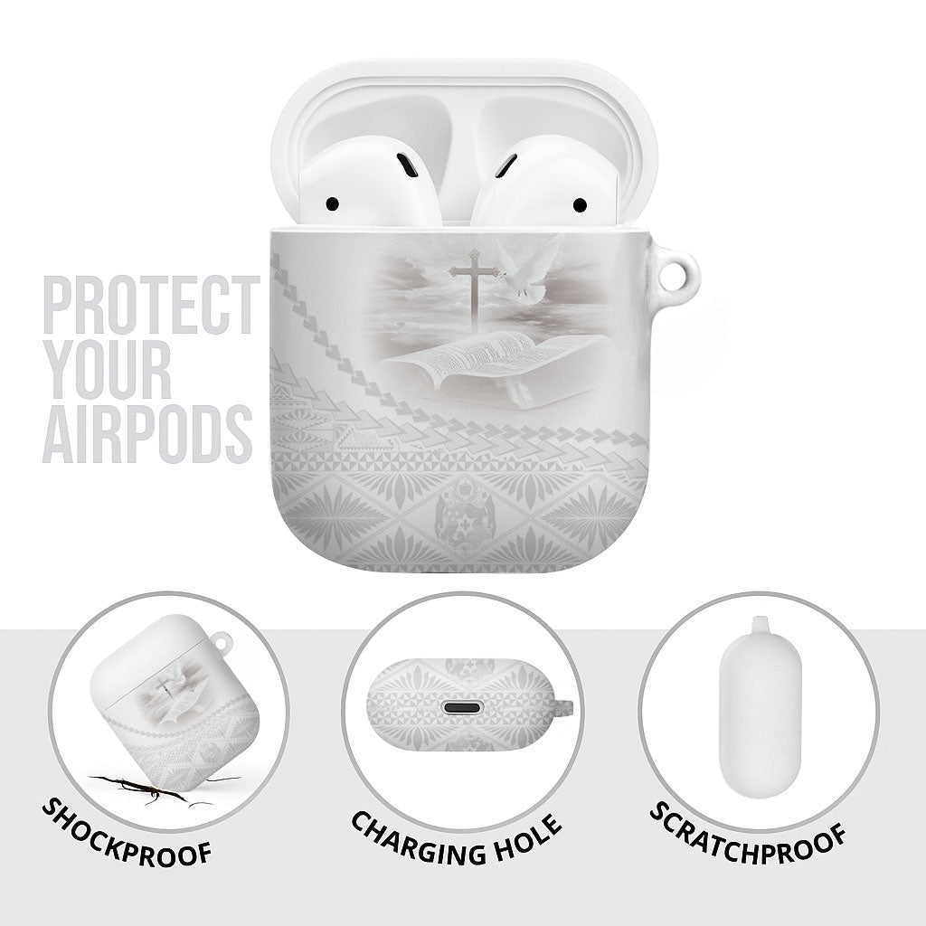 Tonga White Sunday Fakame AirPods Case Tokelaufeletoa Kupesi LT7 - Polynesian Pride